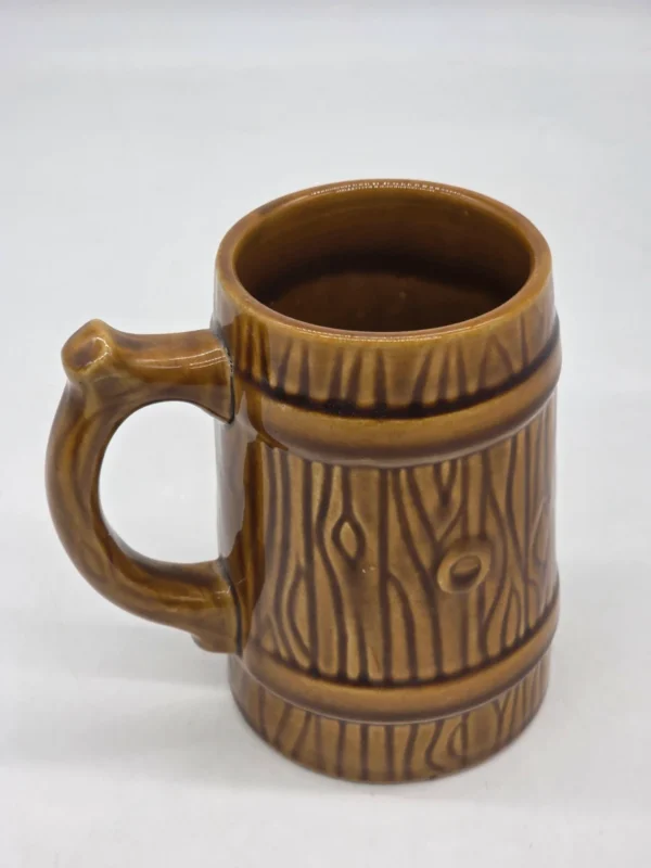 Ceramiczny kufel beczka Pivo Kera Vitral Czechosłowacja 14 cm
