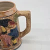 Ceramiczny kufel biesiadny scenka rodzajowa relief vintage 11 cm