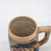 Ceramiczny kufel biesiadny scenka rodzajowa relief vintage 11 cm
