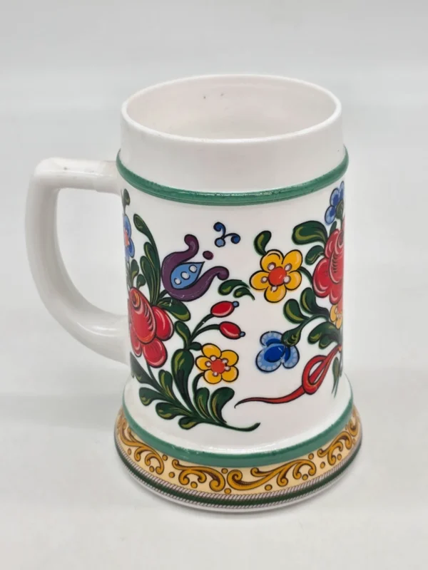 Kufel ceramiczny BMF West Germany motyw kwiatowy 16 cm