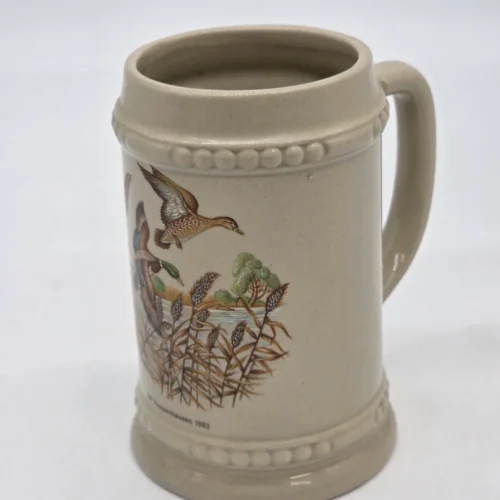 Kufel ceramiczny myśliwski kaczki WF Frontenhausen 1983 vintage 16 cm