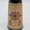 Smukły kufel ceramiczny relief motyw kwiatowy i alpejski 19 cm