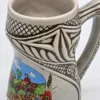 Kufel ceramiczny kolekcjonerski WF Rohr 1986 relief scenka orka 17 cm