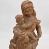 Drewniana rzeźba Madonna z Dzieciątkiem rękodzieło figura 42 cm