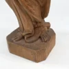 Drewniana rzeźba Madonna z Dzieciątkiem rękodzieło figura 42 cm