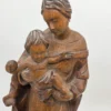 Drewniana rzeźba Madonna z Dzieciątkiem J. Lercher Tyrol 54 cm