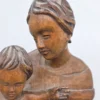 Drewniana rzeźba Madonna z Dzieciątkiem J. Lercher Tyrol 54 cm