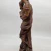 Drewniana rzeźba Madonna z Dzieciątkiem J. Lercher Tyrol 54 cm