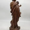 Drewniana rzeźba Madonna z Dzieciątkiem J. Lercher Tyrol 54 cm