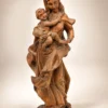 Drewniana rzeźba Madonna z Dzieciątkiem rękodzieło figura 42 cm