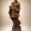 Drewniana rzeźba Madonna z Dzieciątkiem J. Lercher Tyrol 54 cm