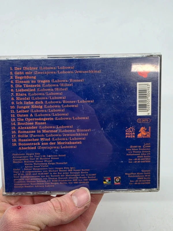 Płyta CD Adriana Lubowa Lieder kurz nach dem Glück Autograf