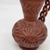 Ręcznie rzeźbiony dzbanek ceramiczny warkoczowe ucho studio pottery 21 cm