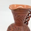 Ręcznie rzeźbiony dzbanek ceramiczny warkoczowe ucho studio pottery 21 cm