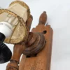 Para unikatowych kinkietów rustykalnych – Drewno, Kute Żelazo i Skóra Naturalna