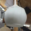 Lampa wisząca biała szklany klosz melon minimalistyczna retro 14 cm
