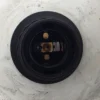 Lampa wisząca biała szklany klosz melon minimalistyczna retro 14 cm