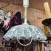 Lampa wisząca kuchenna regulowana szklany klosz retro vintage 43 cm