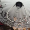 Lampa wisząca kuchenna regulowana szklany klosz retro vintage 43 cm