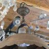Lampa wisząca rustykalna stylizowana na naftową vintage metal 36 cm