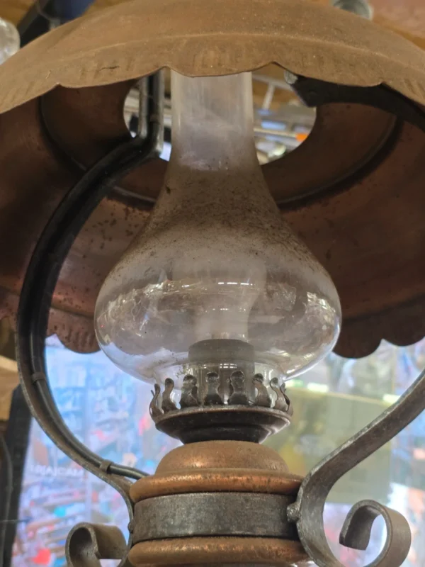 Lampa wisząca rustykalna stylizowana na naftową vintage metal 36 cm