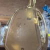 Lampa wisząca vintage złota szklane panele motyw roślinny 19 cm