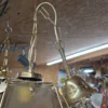 Lampa wisząca vintage złota szklane panele motyw roślinny 19 cm