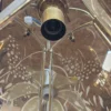 Para lamp wiszących mosiądz szkło grawerowane retro vintage 20 cm
