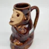 Kubek ceramiczny małpka figurka do yerba mate folk zestaw z dzbankiem