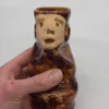Kubek ceramiczny małpka figurka do yerba mate folk zestaw z dzbankiem