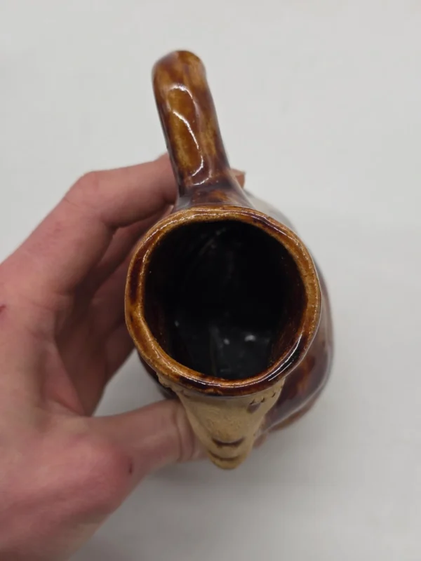 Kubek ceramiczny małpka figurka do yerba mate folk zestaw z dzbankiem