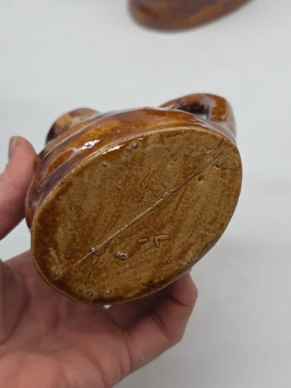 Kubek ceramiczny małpka figurka do yerba mate folk zestaw z dzbankiem