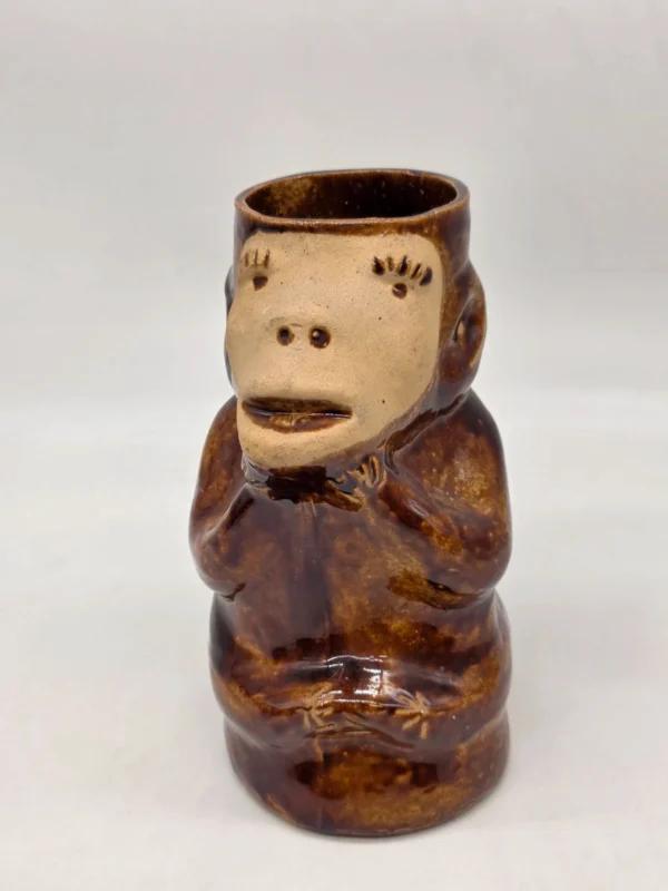Dzbanek ceramiczny małpka figurka folk handmade vintage 24 cm 1l