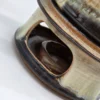 Dzbanek ceramiczny z podgrzewaczem zestaw do herbaty vintage rustykalny