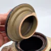 Dzbanek ceramiczny z podgrzewaczem zestaw do herbaty vintage rustykalny
