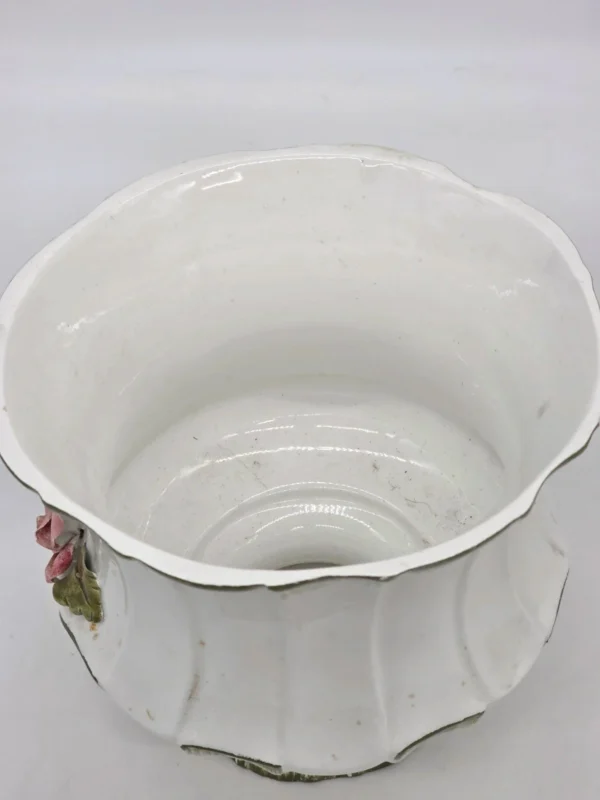 Ceramiczna osłonka na doniczkę Made in Italy róża vintage