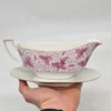 Sosjerka porcelanowa Pirkenhammer Made in Czechoslovakia fioletowe kwiaty