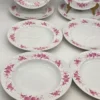 Komplet talerzy Seltmann Weiden Bavaria 12 el fioletowe kwiaty vintage
