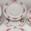 Komplet talerzy Seltmann Weiden Bavaria 12 el fioletowe kwiaty vintage