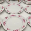 Komplet talerzy Seltmann Weiden Bavaria 12 el fioletowe kwiaty vintage