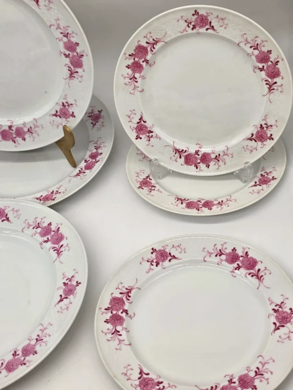 Komplet talerzy Seltmann Weiden Bavaria 12 el fioletowe kwiaty vintage