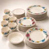 Serwis obiadowy Ceramica Olympia kwiaty polne 31 elementów rustykalny