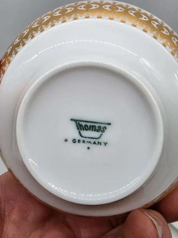 Serwis kawowy Thomas Germany Rosenthal złote zdobienia 5 osób vintage