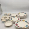 Serwis obiadowy Ceramica Olympia kwiaty polne 31 elementów rustykalny