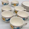 Serwis obiadowy Ceramica Olympia kwiaty polne 31 elementów rustykalny