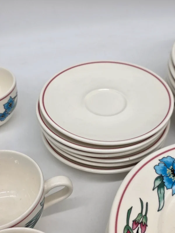 Serwis obiadowy Ceramica Olympia kwiaty polne 31 elementów rustykalny