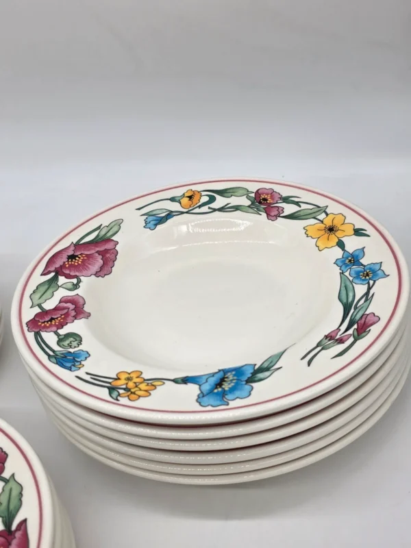 Serwis obiadowy Ceramica Olympia kwiaty polne 31 elementów rustykalny