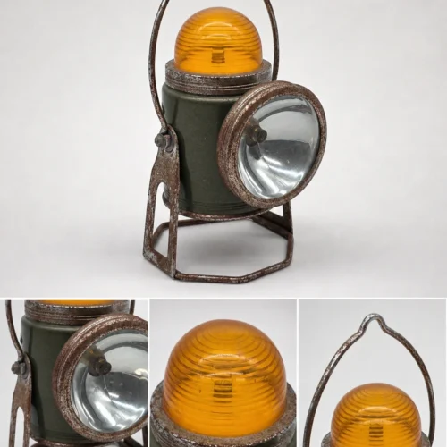 Stara lampa sygnałowa British Empire Hong Kong loft vintage