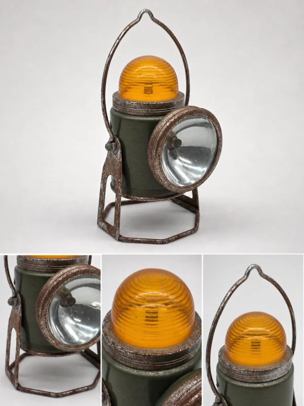 Stara lampa sygnałowa British Empire Hong Kong loft vintage
