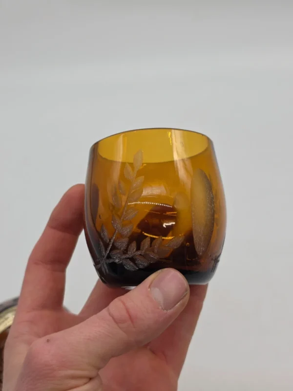 Kryształowe puzderko grzybek miodowy Crystalwist ręcznie szlifowany 14 cm
